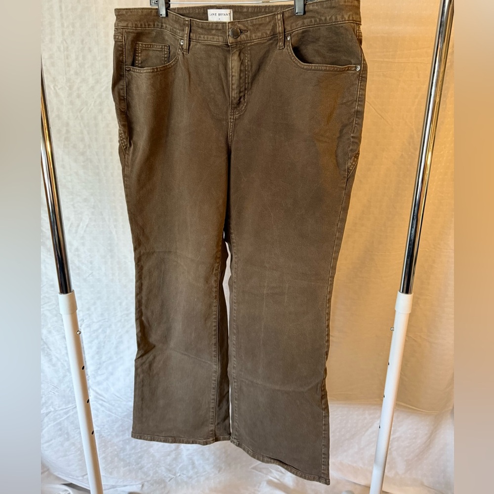 Lane Bryant High Rise Signature Fit Relaxed Boot Brown Jeans